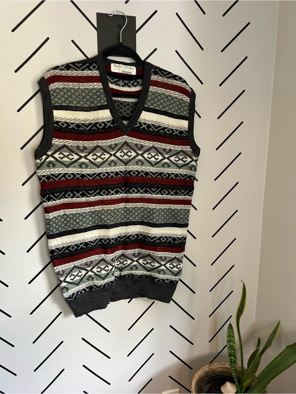 Vintage Marc O polo knit sweater vest fair isle grandpa core